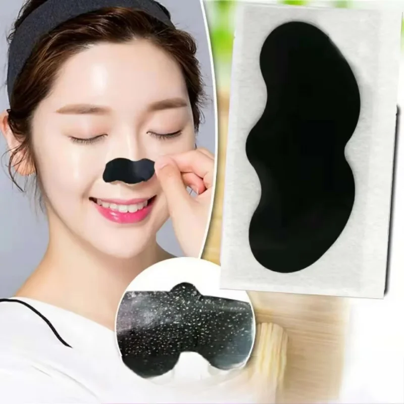 4-24pcs Bamboo Charcoal Tearing Nasal Mask Quickly Remove Blackheads Nasal Strips Shrink Cleansing Pore Nose Cleansing Patch